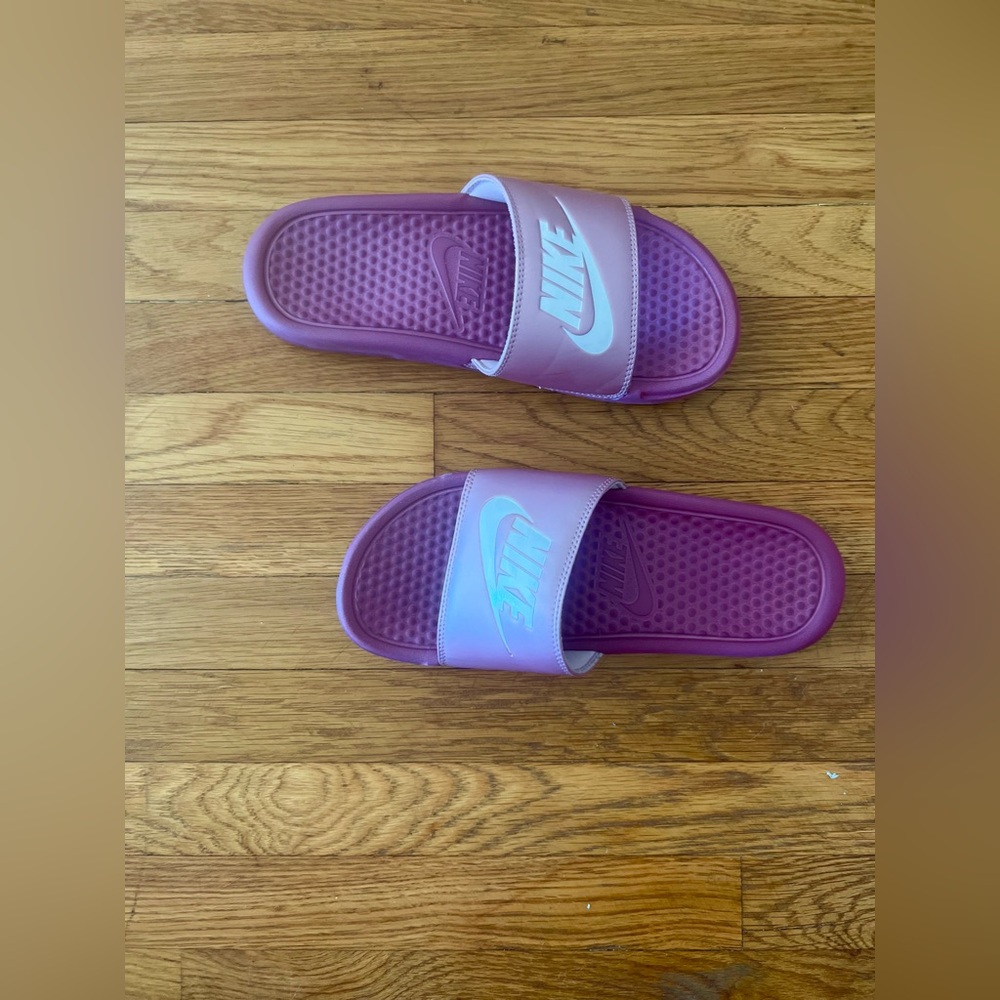Pink Nike Slides